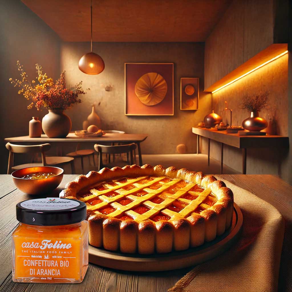 Crostata con confettura BIO di arancia - Casafolino.com