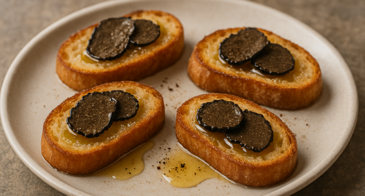 Crostini al Tartufo con Miele