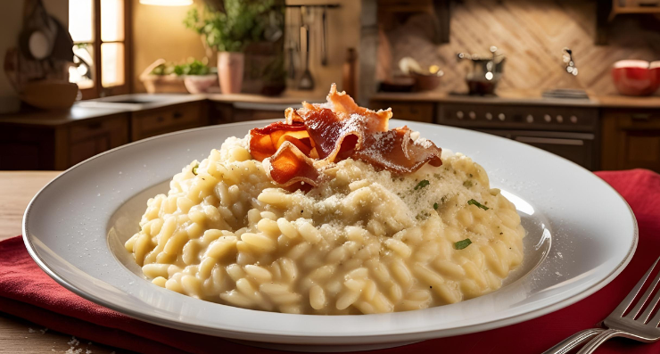 risotto-carbonara-uovo-pancetta-croccante