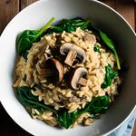 risotto funghi e spinaci