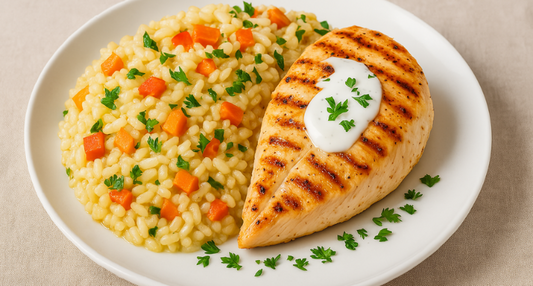 Risotto con Pollo e Salsa di Yogurt