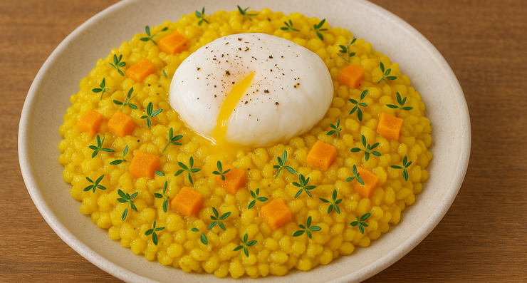 risotto-curcuma-uova-verdure