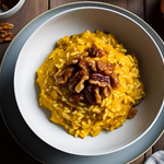 risotto zafferano zucca e noci