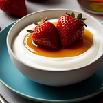 yogurt con miele al bergamotto con fragole