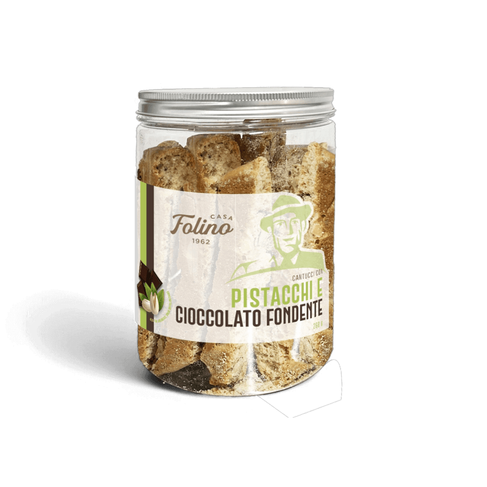 Cantucci Con Pistacchi E Cioccolato Fondente 260 gr