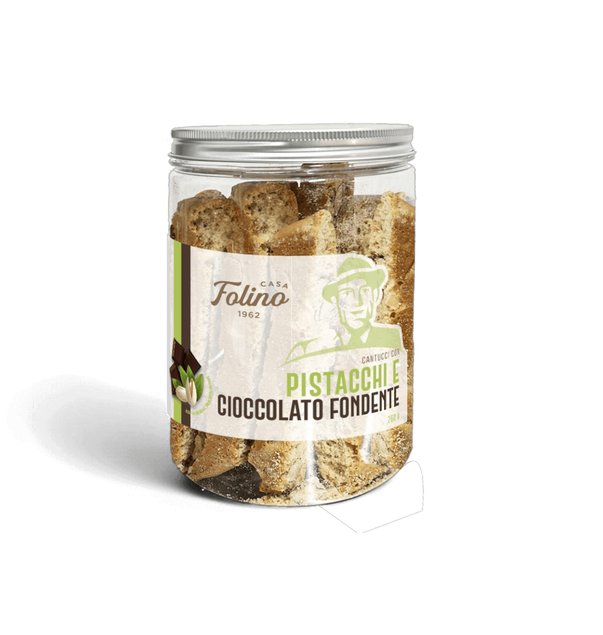 Cantucci Con Pistacchi E Cioccolato Fondente 260 gr