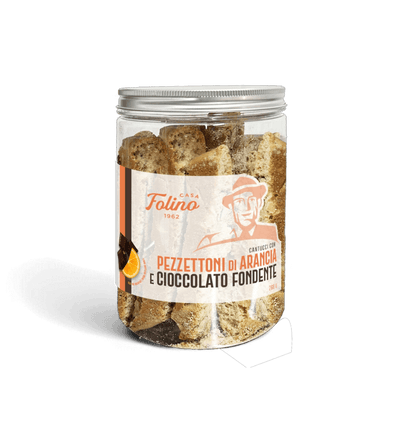 Cantucci Con Pezzettoni Di Arancia E Cioccolato Fondente sotto 260 gr
