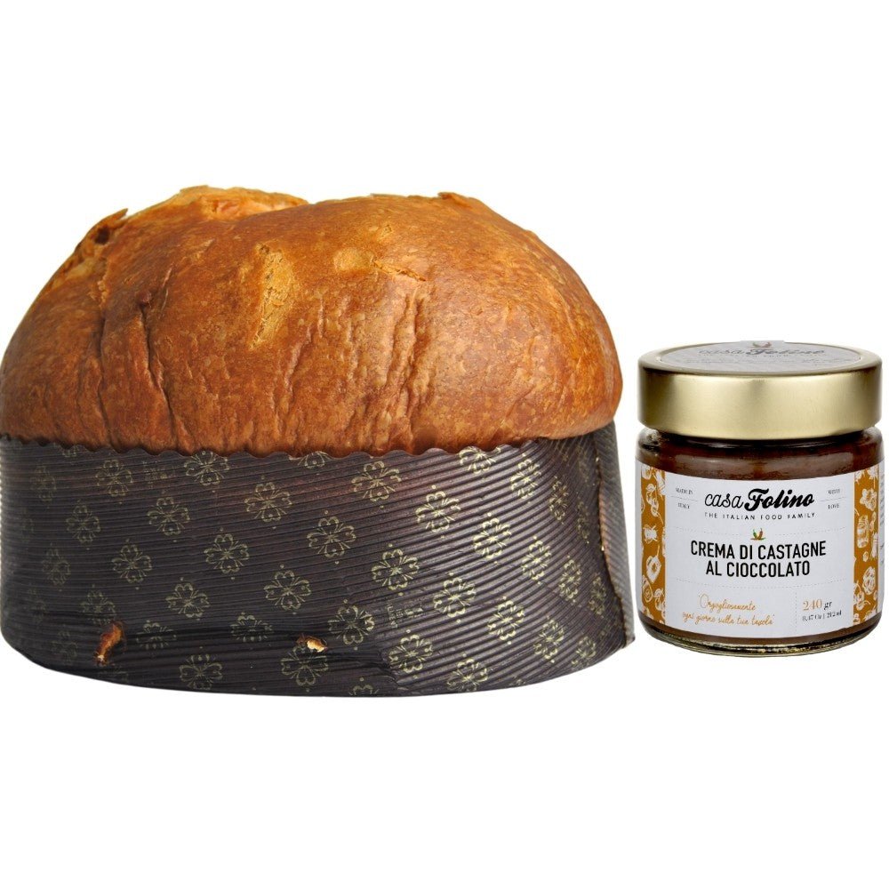 Panettone Artigianale Classico con Crema Spalmabile a scelta 1 Kg - Casafolino.com