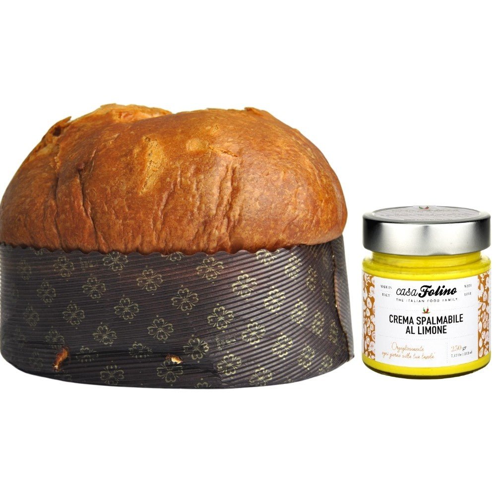 Panettone Artigianale Classico con Crema Spalmabile a scelta 1 Kg - Casafolino.com