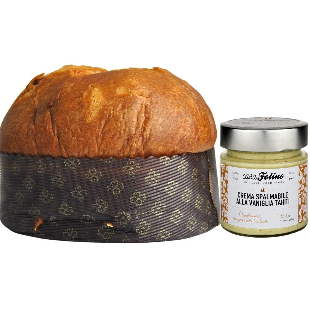 Panettone Artigianale Classico con Crema Spalmabile a scelta 1 Kg - Casafolino.com