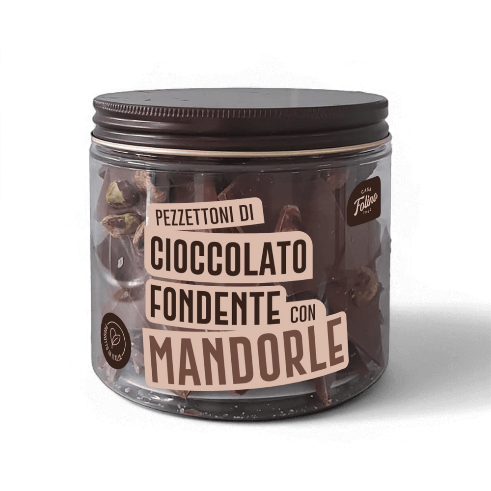 Cioccolato Fondente a Pezzettoni con Mandorle