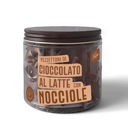 Cioccolato al Latte a Pezzettoni con Nocciole 250gr