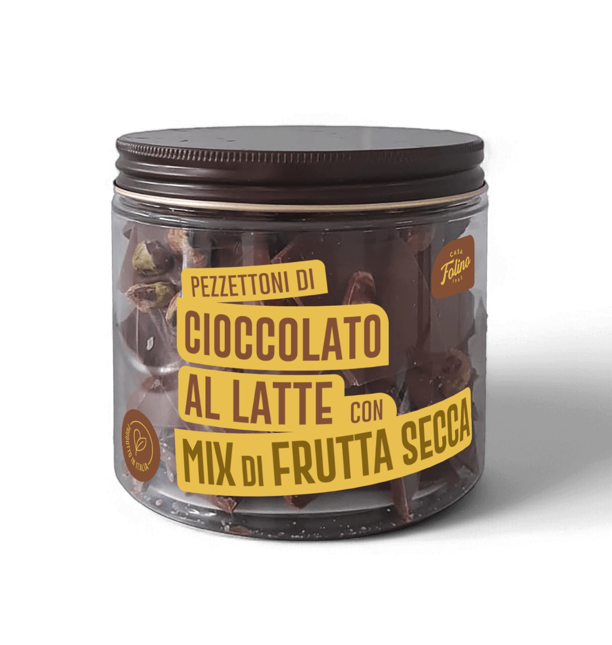 Cioccolato al Latte a Pezzettoni con Mix di Frutta Secca