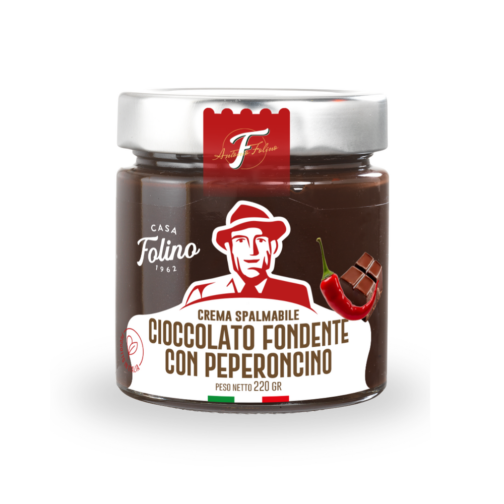 Crema Spalmabile al Cioccolato Fondente  e peperoncino 220gr
