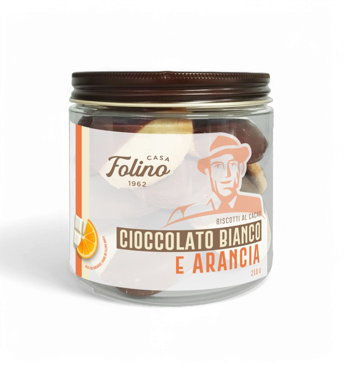 Biscotti Ricoperti Al Cioccolato Fondente E Arancia 210 gr