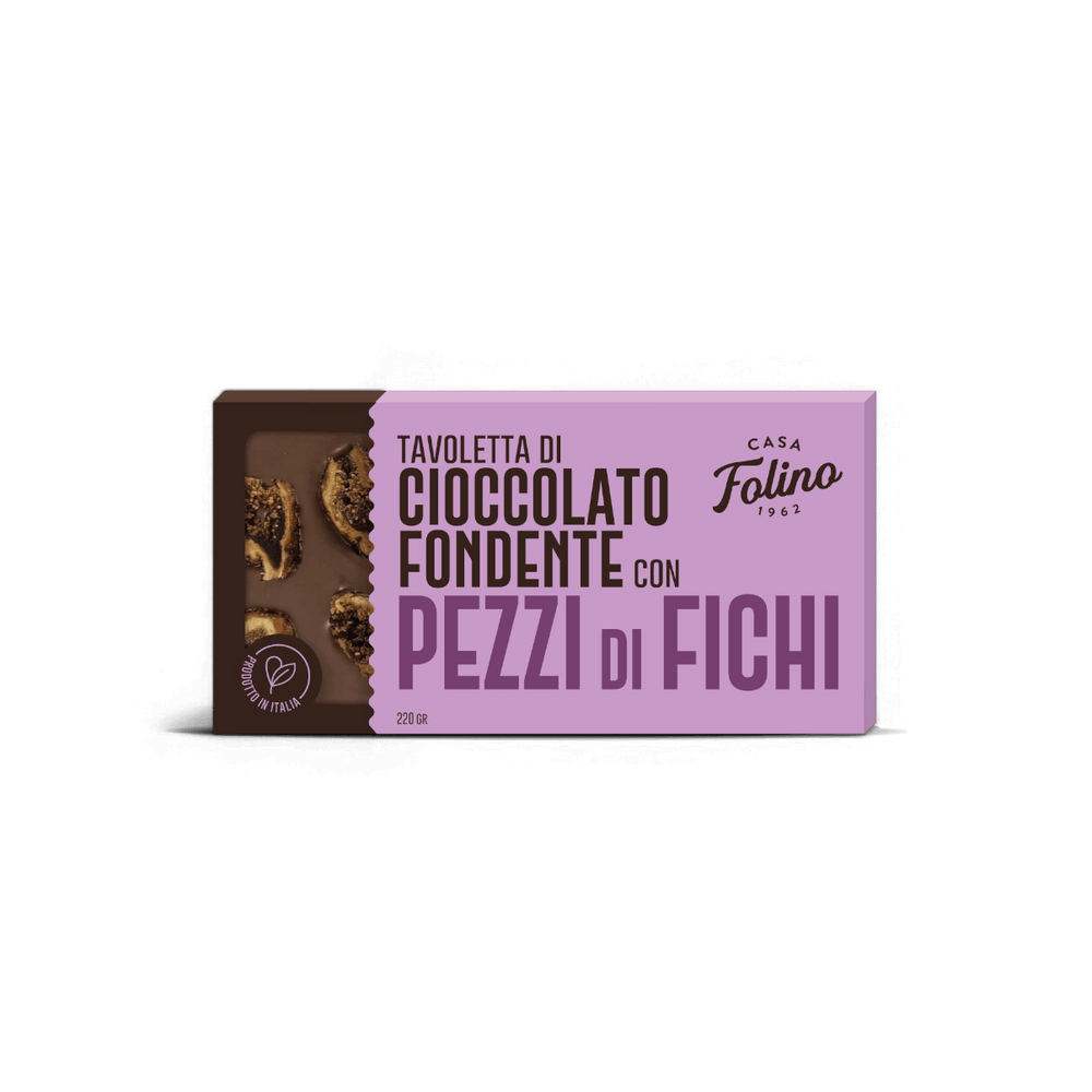 Tavoletta Cioccolato Fondente con Pezzi di Fichi