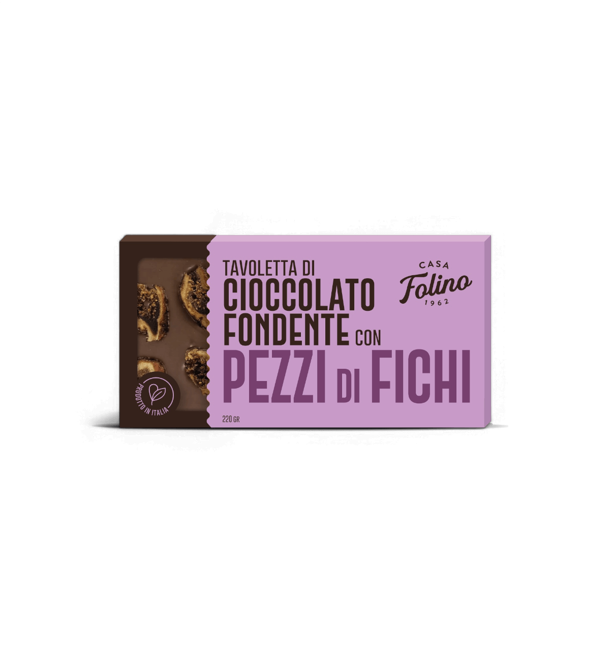 Tavoletta Cioccolato Fondente con Pezzi di Fichi