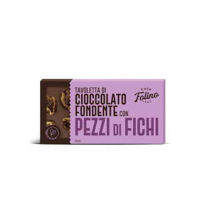 Tavoletta Cioccolato Fondente con Pezzi di Fichi 120gr