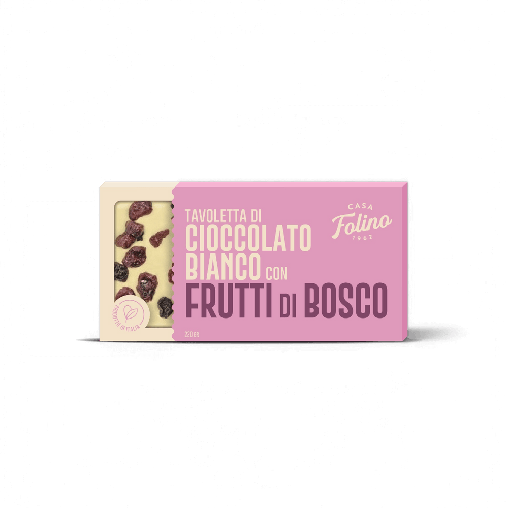 Tavoletta di Cioccolato Bianco con Frutti di Bosco