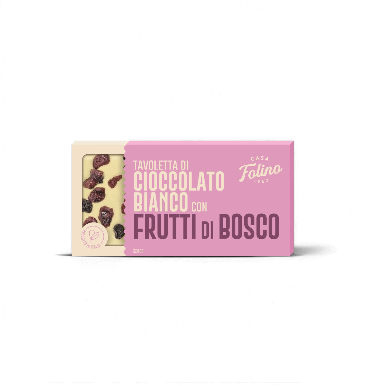 Tavoletta di Cioccolato Bianco con Frutti di Bosco