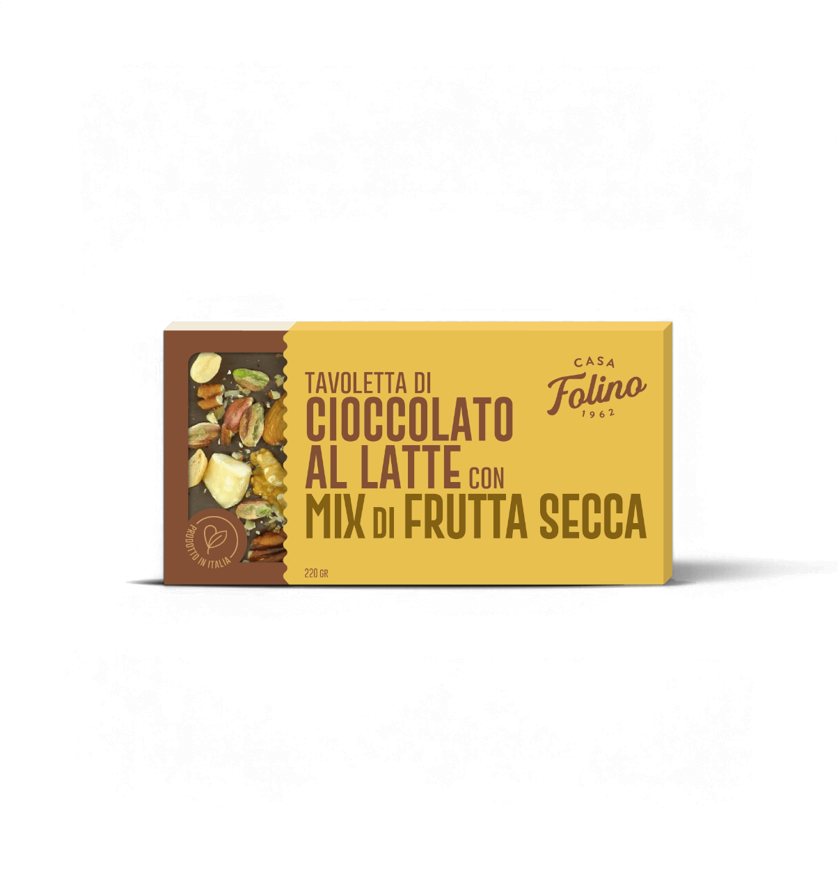 Tavoletta di Cioccolato al Latte con Mix di Frutta Secca