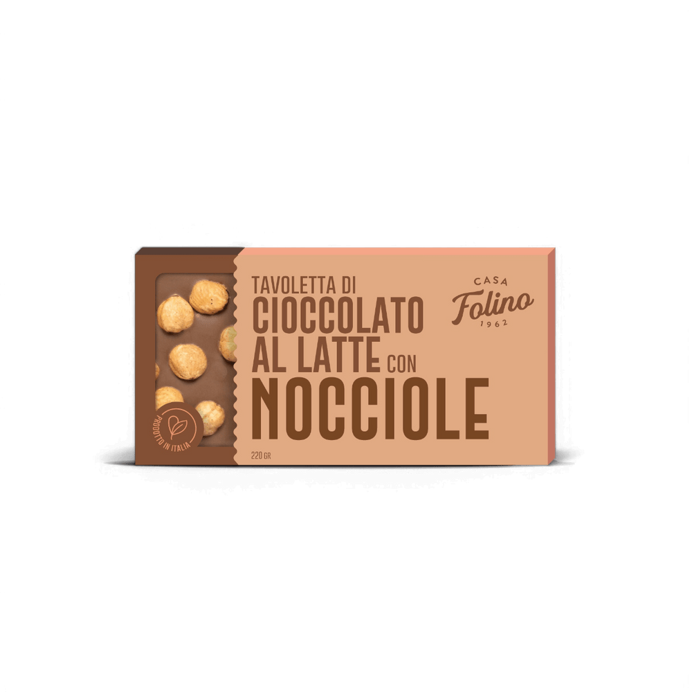 Tavoletta di Cioccolato al Latte con Nocciole Intere