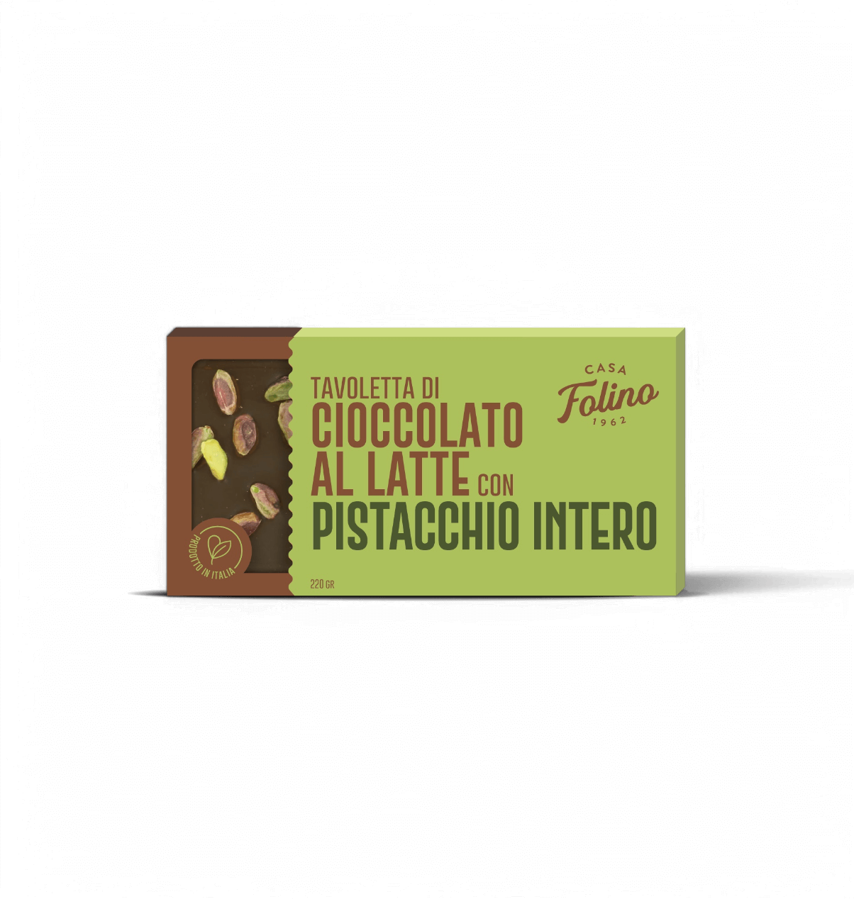 Tavoletta di Cioccolato al Latte con Pistacchio Intero