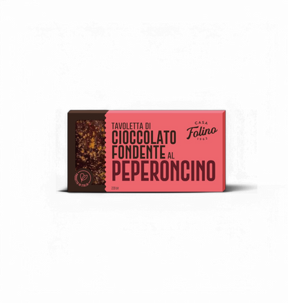Tavoletta di Cioccolato Fondente al Peperoncino 120gr