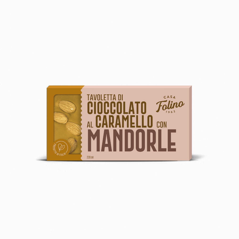 Tavoletta di Cioccolato al Caramello con Mandorle