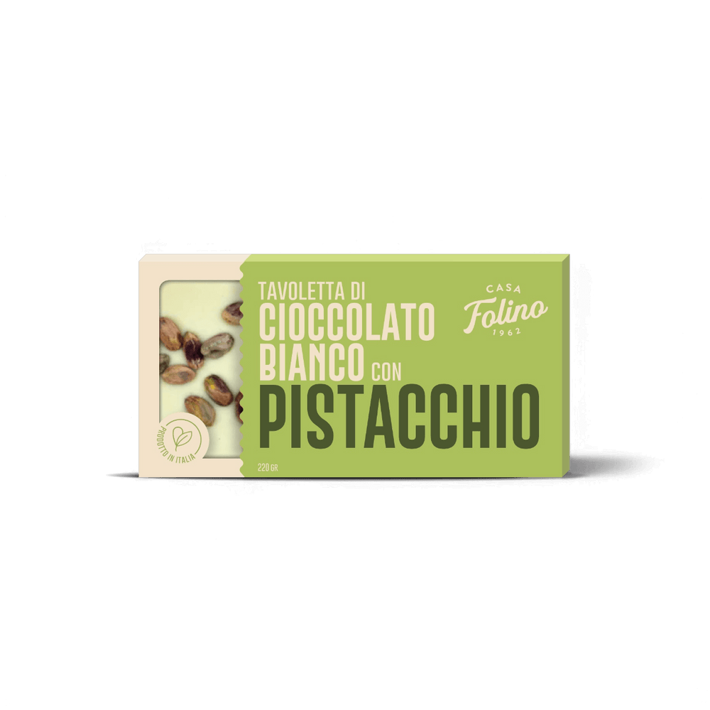 Tavoletta Cioccolato Bianco con Pistacchio