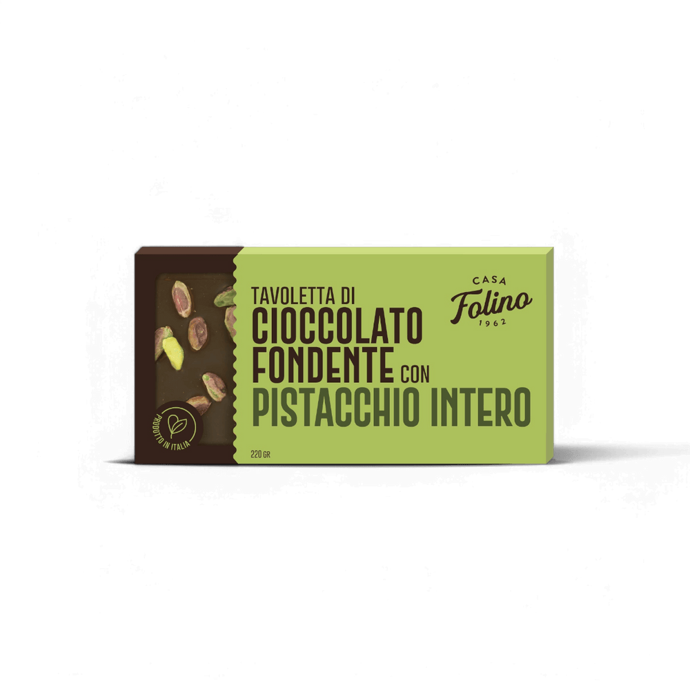 Tavoletta Cioccolato Fondente con Pistacchio Intero