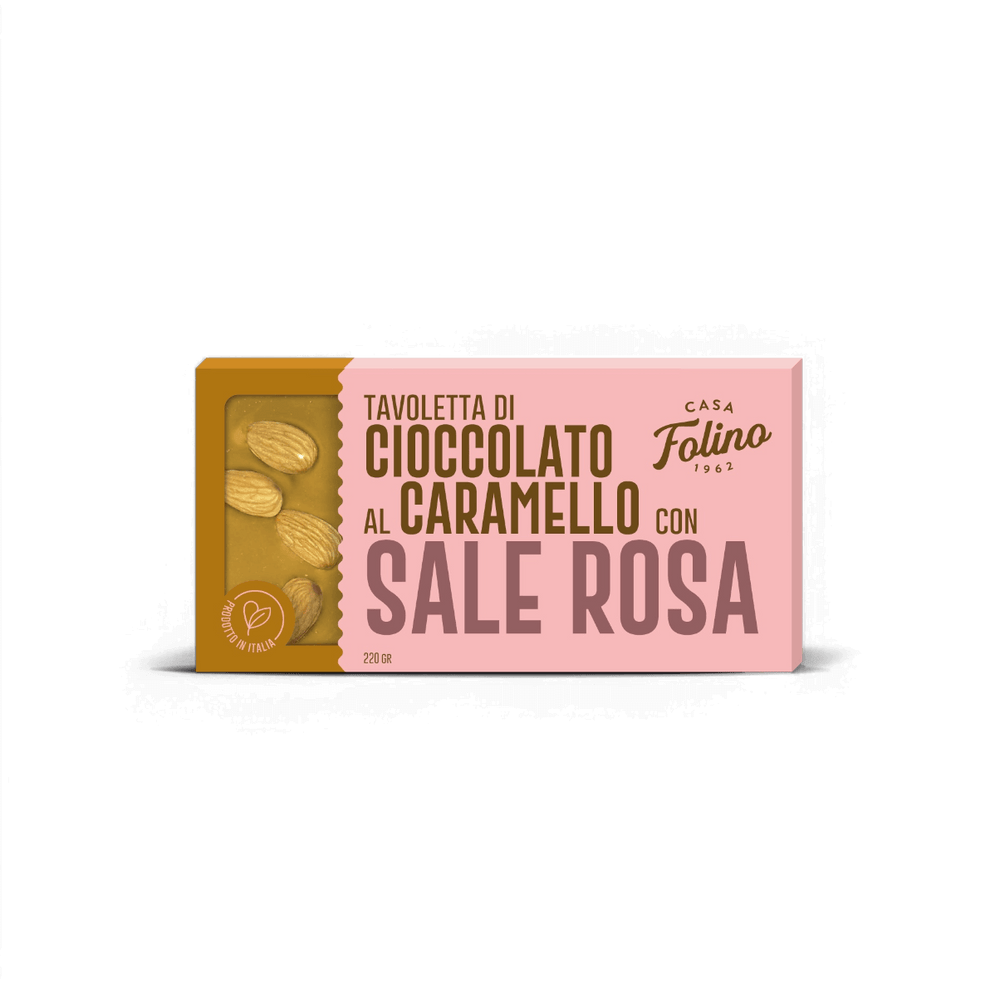 Tavoletta di Cioccolato al Caramello con Sale Rosa