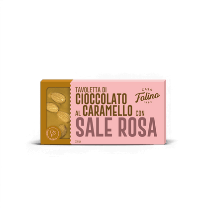 Tavoletta di Cioccolato al Caramello con Sale Rosa 120gr