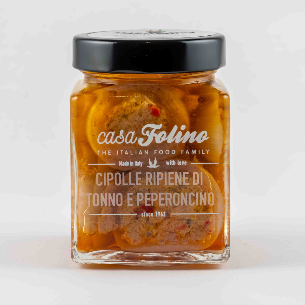 Cipolle ripiene di Tonno e Peperoncino 280gr - Casafolino.com