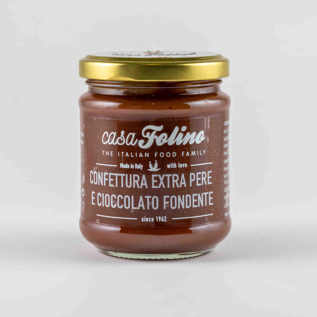 Confettura Extra di Pere e Cioccolato Fondente 240 gr - Casafolino.com