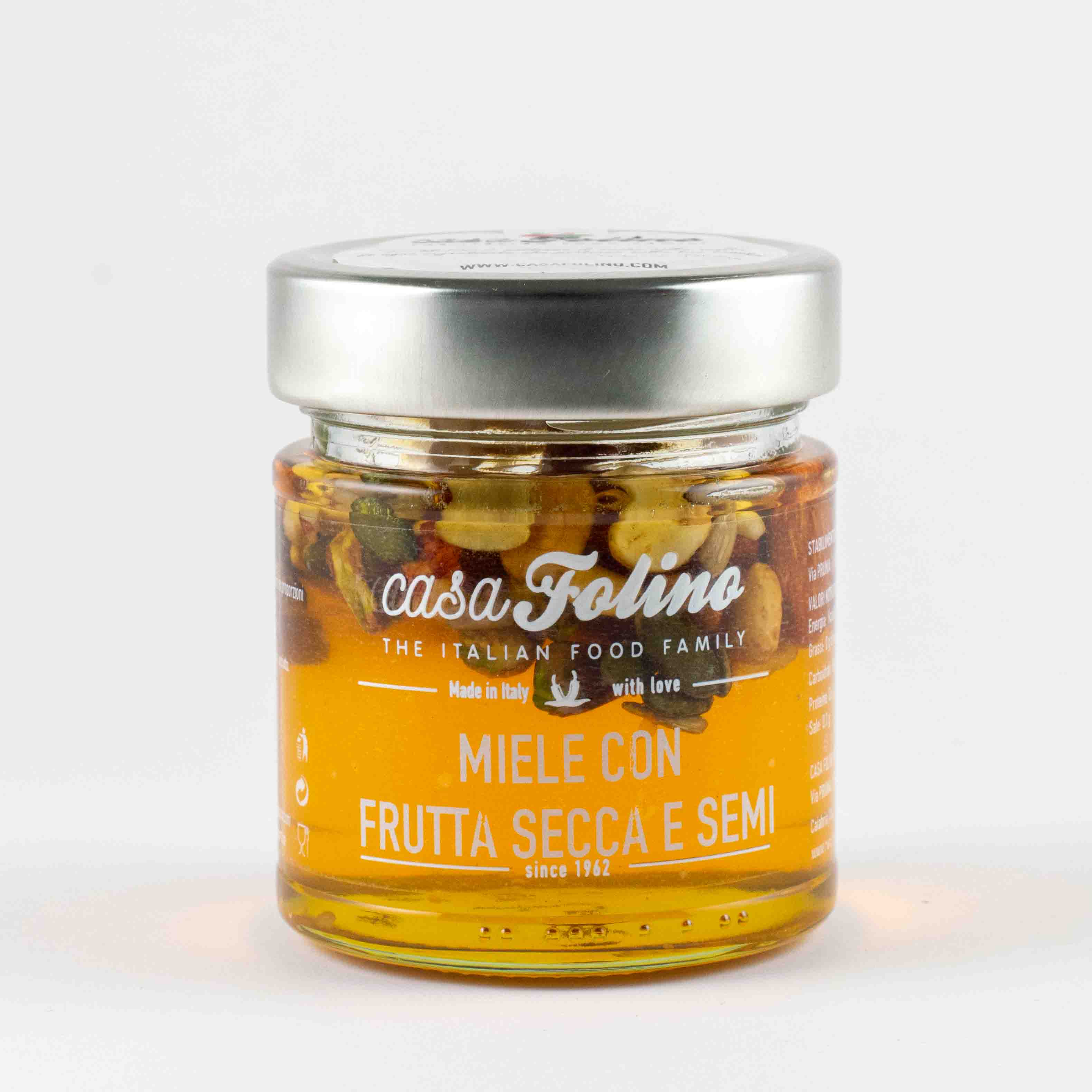 Miele Millefiori Con Frutta Secca e Semi 250gr - Casafolino.com
