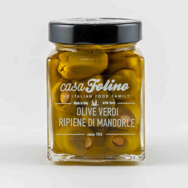 Olive verdi ripiene con Mandorle 314 ML - Casafolino.com