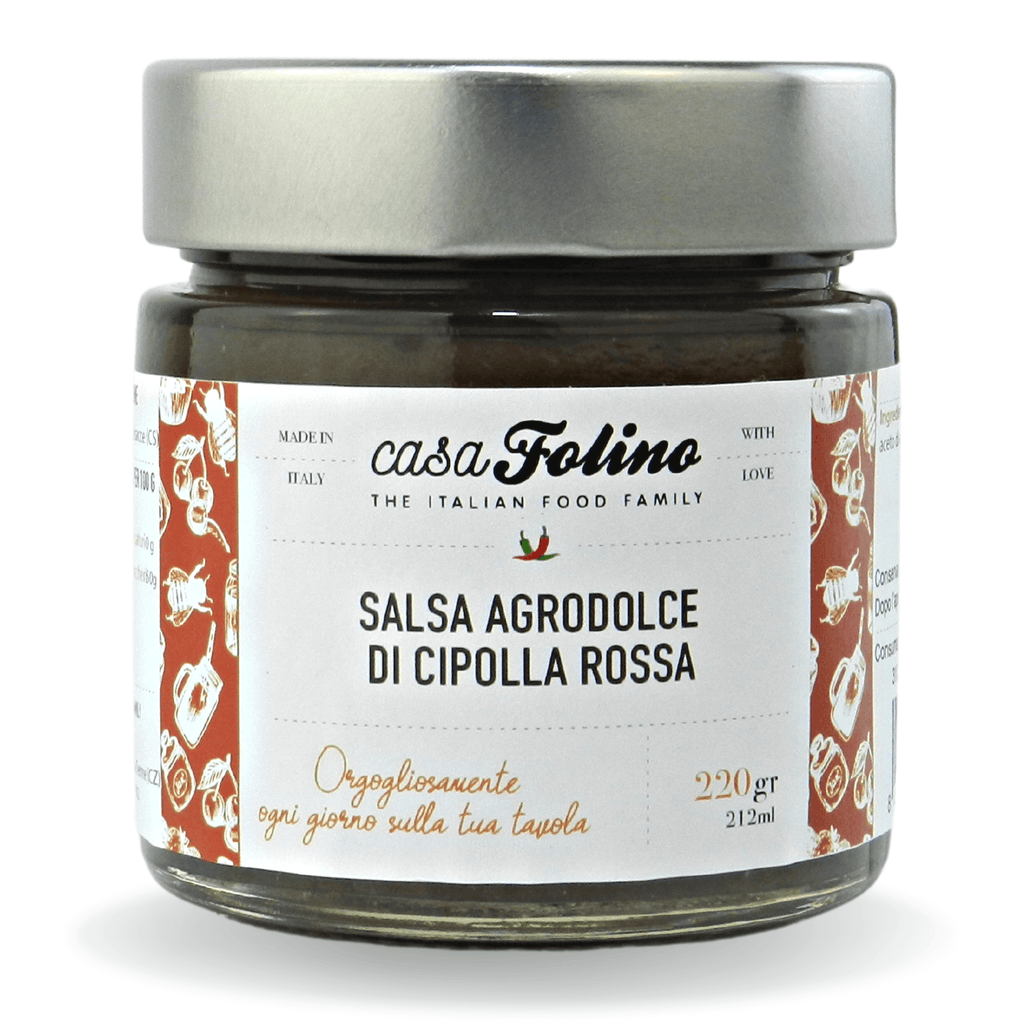 Salsa Agrodolce di Cipolla Rossa Calabrese 240 GR - Casafolino.com