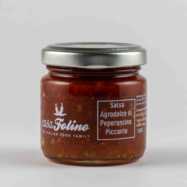 Salsa Agrodolce di Peperoncino piccante 110 gr - Casafolino.com